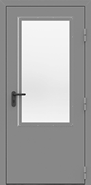 Однопольная техническая дверь со стеклом ДМ 2.1-0.9 СТ